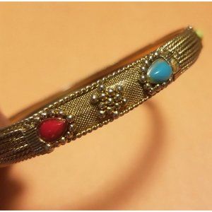 Vintage gold bangle bracelet | Birthday Gift for Her | Free Personalized Gift Ca